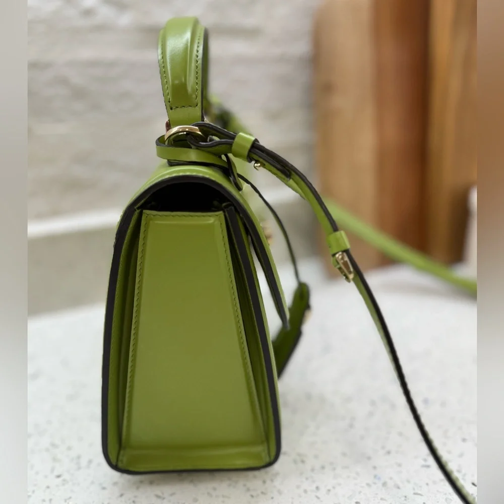 Salvatore Ferragamo Avocado Boxyz Leather Top Handle Bag - Picture 6 of 10